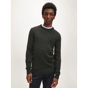 Calvin Klein pánský zelený svetr - L (LDD)